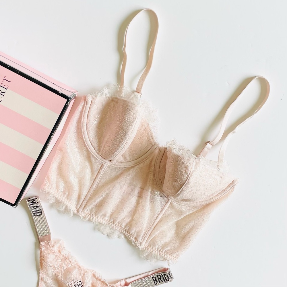32C SMALL Victoria’s Secret blush pink bra set - Picture 4 of 9